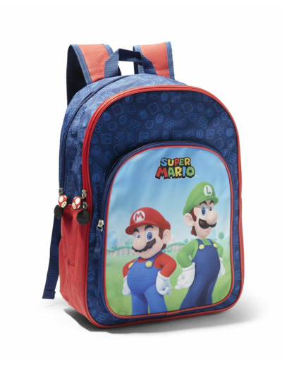 Sac a dos garcon super mario - luidgi et mario