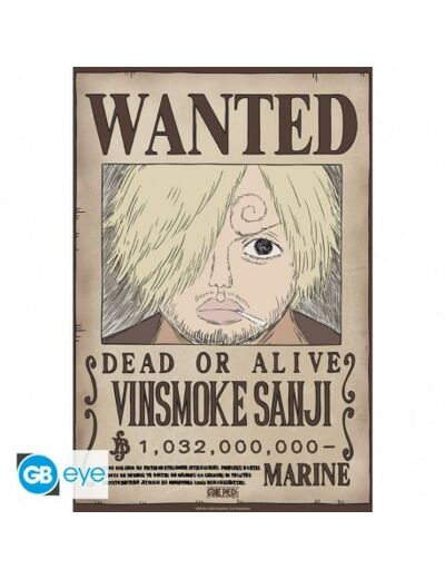 ONE PIECE - Poster Chibi 52x38 - Wanted Sanji Wano