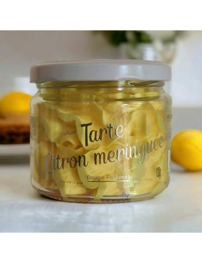 Bougie tarte au citron meringuée