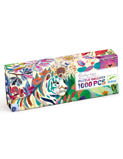 Puzzle Gallery  Rainbow Tigers - 1000 pcs  - DJ07647 - DJECO