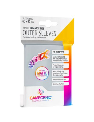 GAMEGENIC - Outer Sleeves Matte Japanese Size (60)