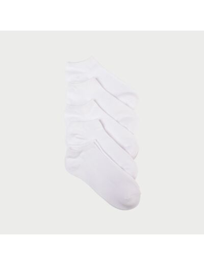 Lot de 5 paires chaussettes unies