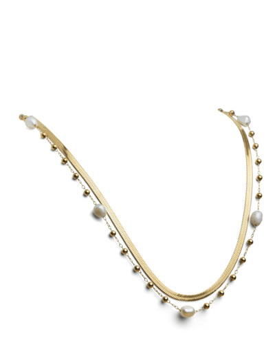 Collier femme or - modele aleatoire