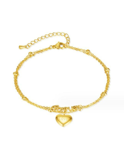 Jasmine bracelet de cheville en acier inoxydable