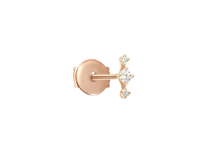 Mono boucle d'oreille Vanrycke Stardust en or rose et diamants