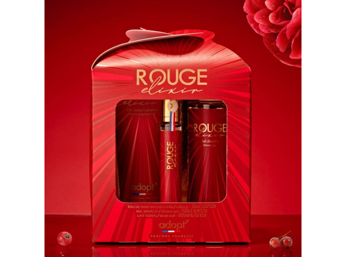 Rouge Elixir - Coffret eau de parfum 30 ml + gel douche 250 ml + lait corps 200 ml