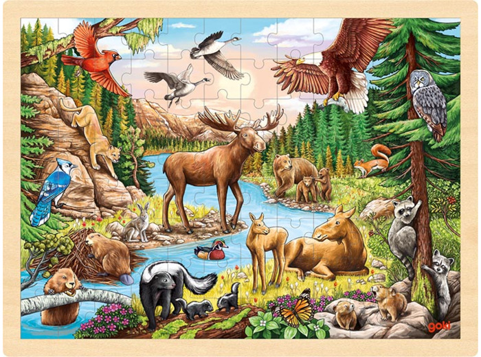 Puzzle Animaux d'Amérique du Nord - Goki - 57409