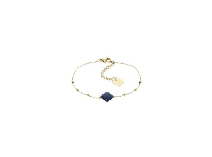 Bracelet ZAG Velasquez en acier doré et lapis lazuli