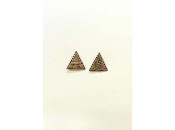 Boucles Puces Triangle - Argent Massif