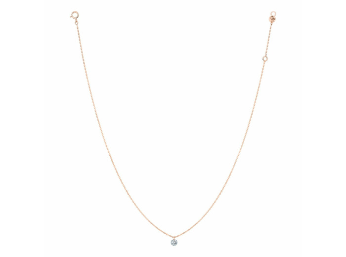 Collier La Brune & La Blonde 360° en or rose et diamant de 0.20ct