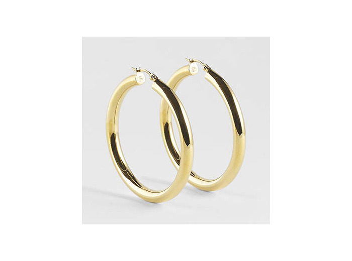 Boucles d'oreilles ZAG en acier doré