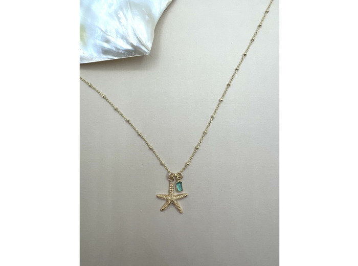 Collier Indriya Nassau en vermeil, apatite et perles d'eau douce