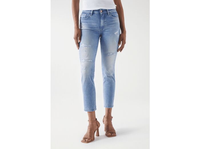 JEAN DESTINY PUSH UP CROPPED SLIM AVEC DÉCHIRURES