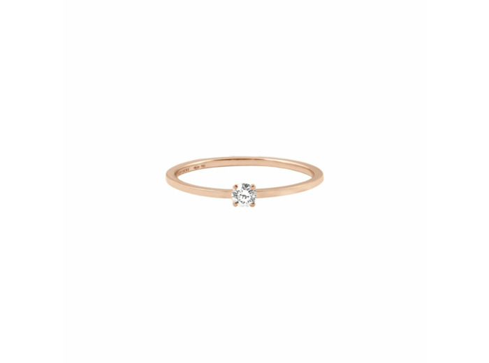 Bague Vanrycke Valentine Or rose et Diamant