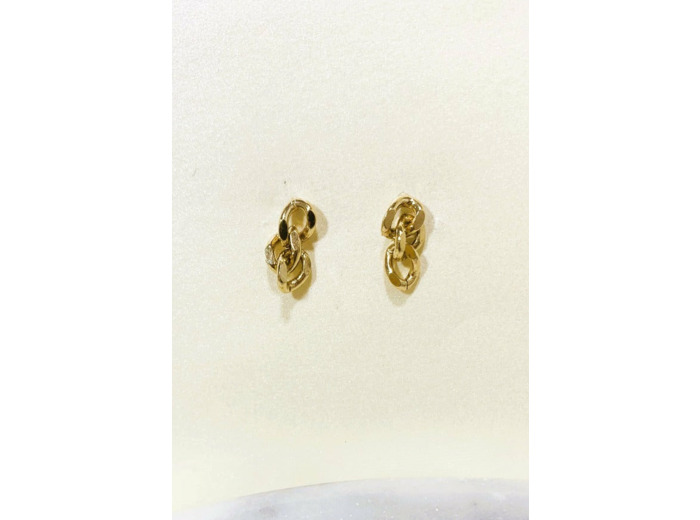 Boucles Puces Mailles - Plaqué Or