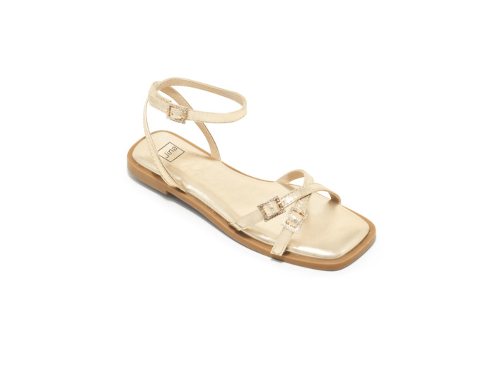 Sandale plate femme gold