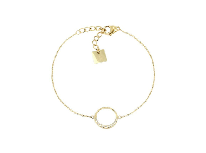 Bracelet ZAG en acier doré