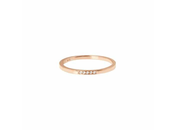 Bague Vanrycke Medellin en or rose et 5 diamants