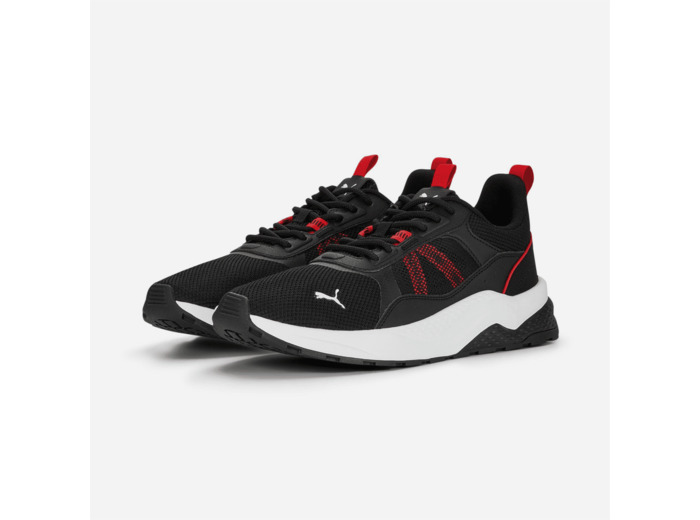 Basket junior garcon noir rouge puma