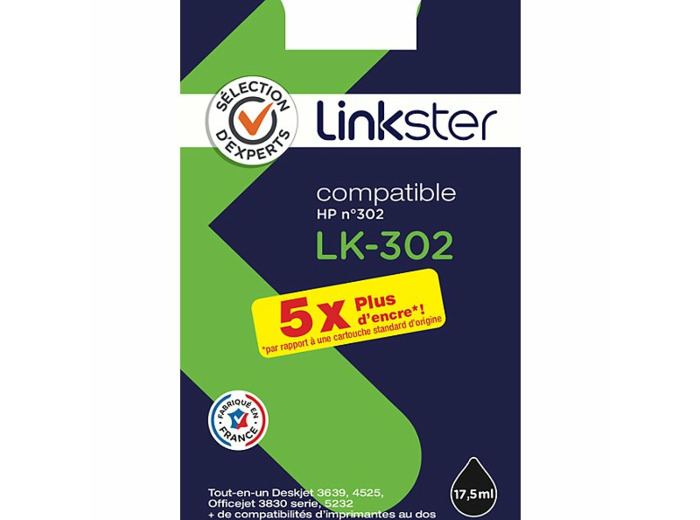 Cartouche d'encre LK-302 XL noir compatible HP 302