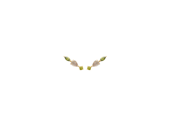 Boucles d'oreilles en plaqué or et oxydes de zirconium