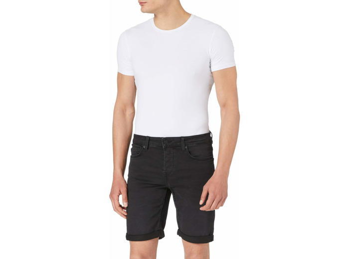 SHORTS HOMME BLACK DENIM