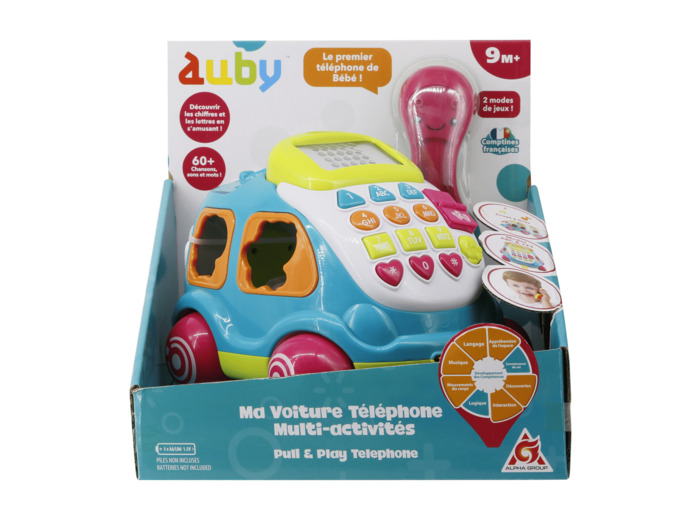 Auby Ma Voiture Téléphone Multi-activités - 9m+