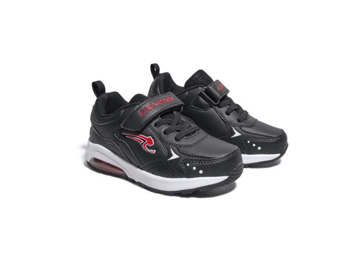 Basket junior garcon noir rouge airness