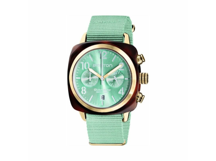 Montre Briston Clubmaster Classic Chrono Date Acier PVD et Acétate
