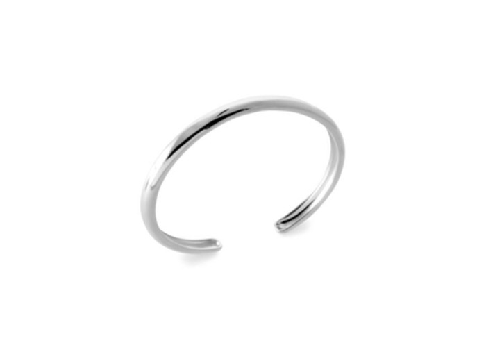 Bracelet jonc en argent rhodié