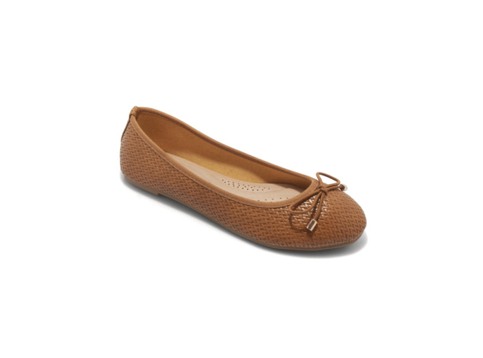 Ballerine femme cognac