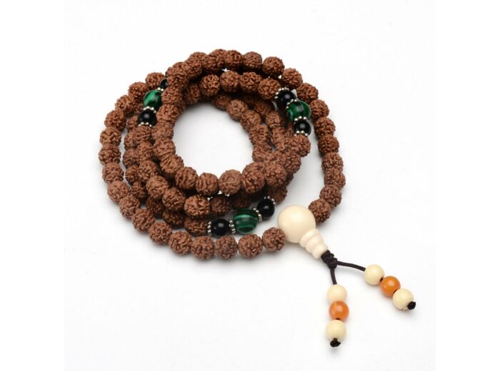 Collier ou bracelet mala en rudrashka