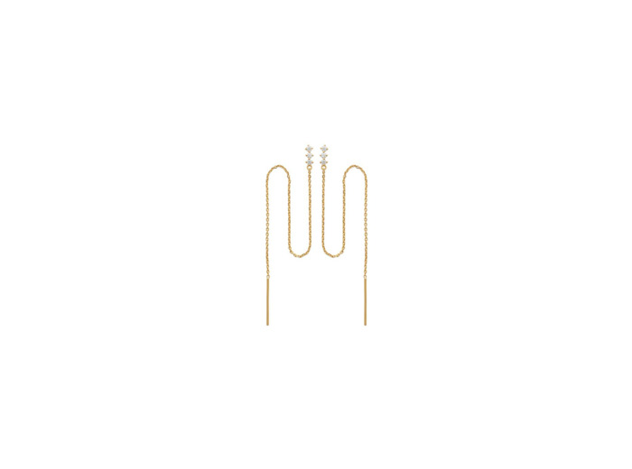Boucles d'oreilles en plaqué or et oxydes de zirconium