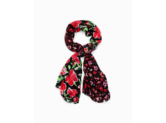 FOULARD RECTANGULAIRE FLEURS