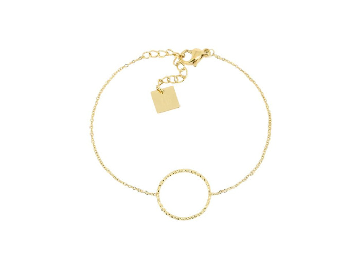 Bracelet Zag en acier doré