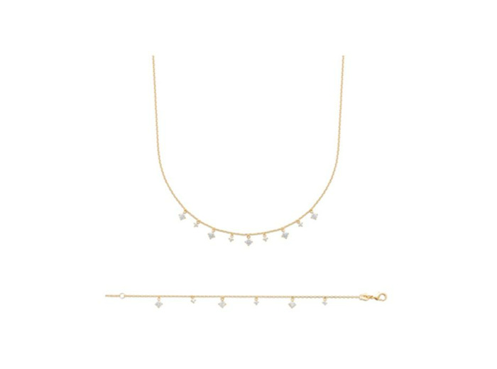 Bracelet en plaqué or et oxyde de zirconium