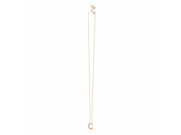 Collier Vanrycke Abécédaire lettre C en or rose