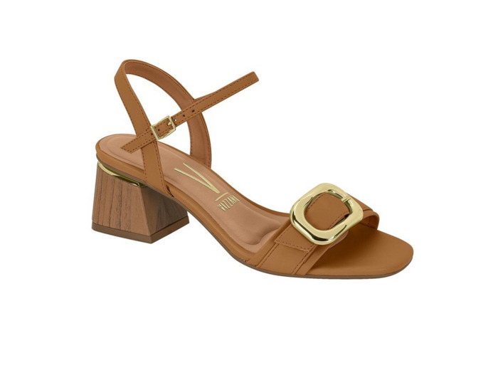 Sandale talon decrochee femme camel