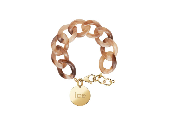 Bracelet chaîne Ice-Watch ICE jewellery Brown tan en acétate et métal doré