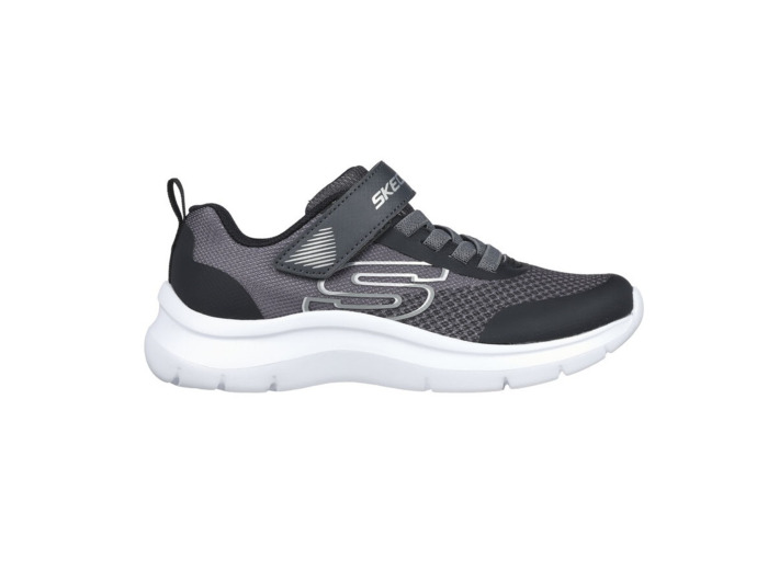 Basket junior garcon noir gris skechers