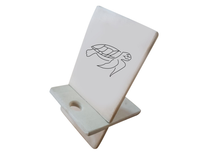 Support de téléphone en bois Tortue