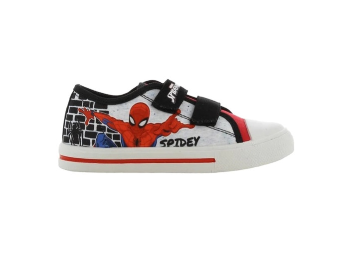 Toile garcon blanc noir spiderman