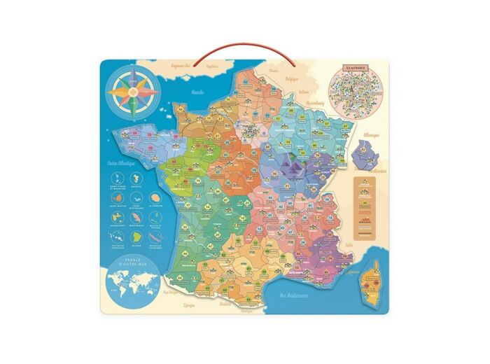 Carte de France éducative magnétique - 2589