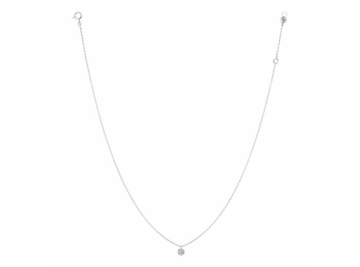 Collier La Brune & La Blonde 360° en or blanc et diamant de 0.07ct