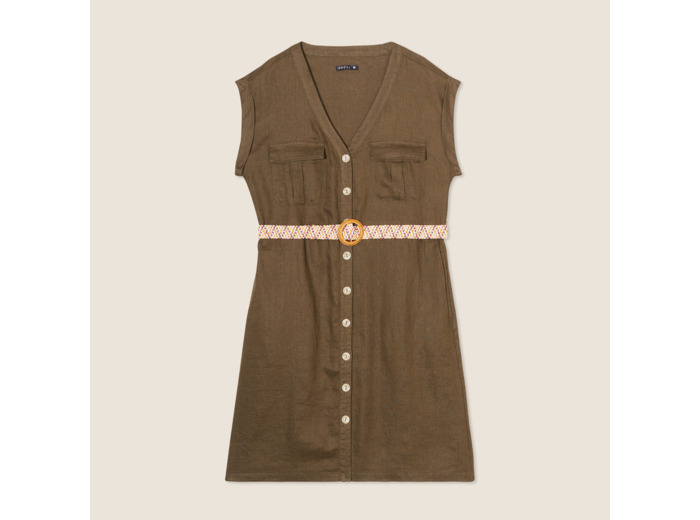 Robe évasée boutonnée