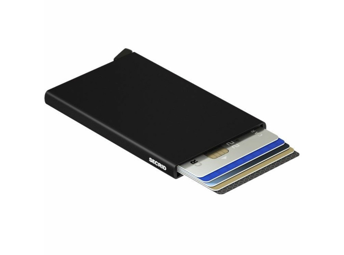 Porte-cartes Secrid Cardprotector C-Black en aluminium noir