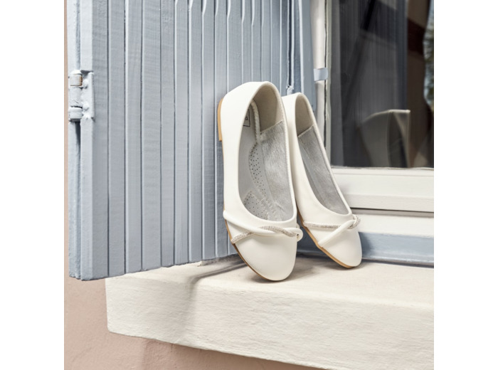 Ballerine junior fille blanc