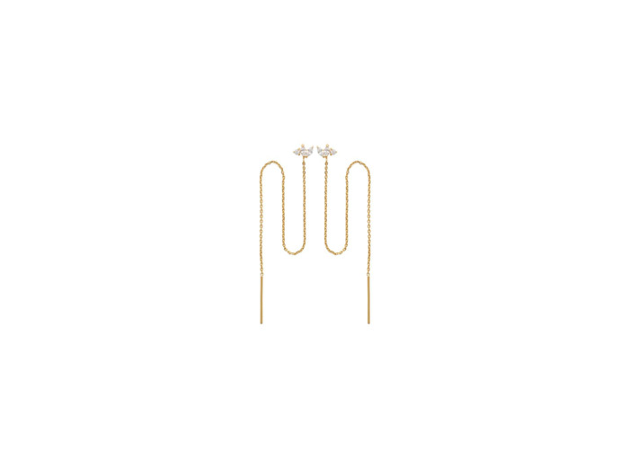 Boucles d'oreilles en plaqué or et oxydes de zirconium