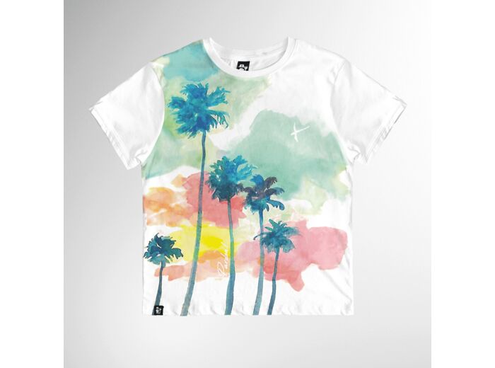 T Shirt Femme Watercolor Palm