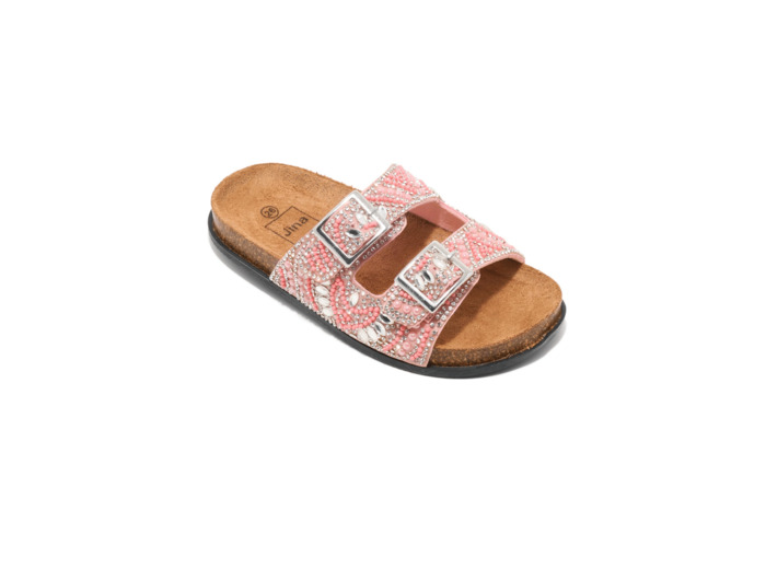 Mule plate fille rose
